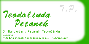 teodolinda petanek business card